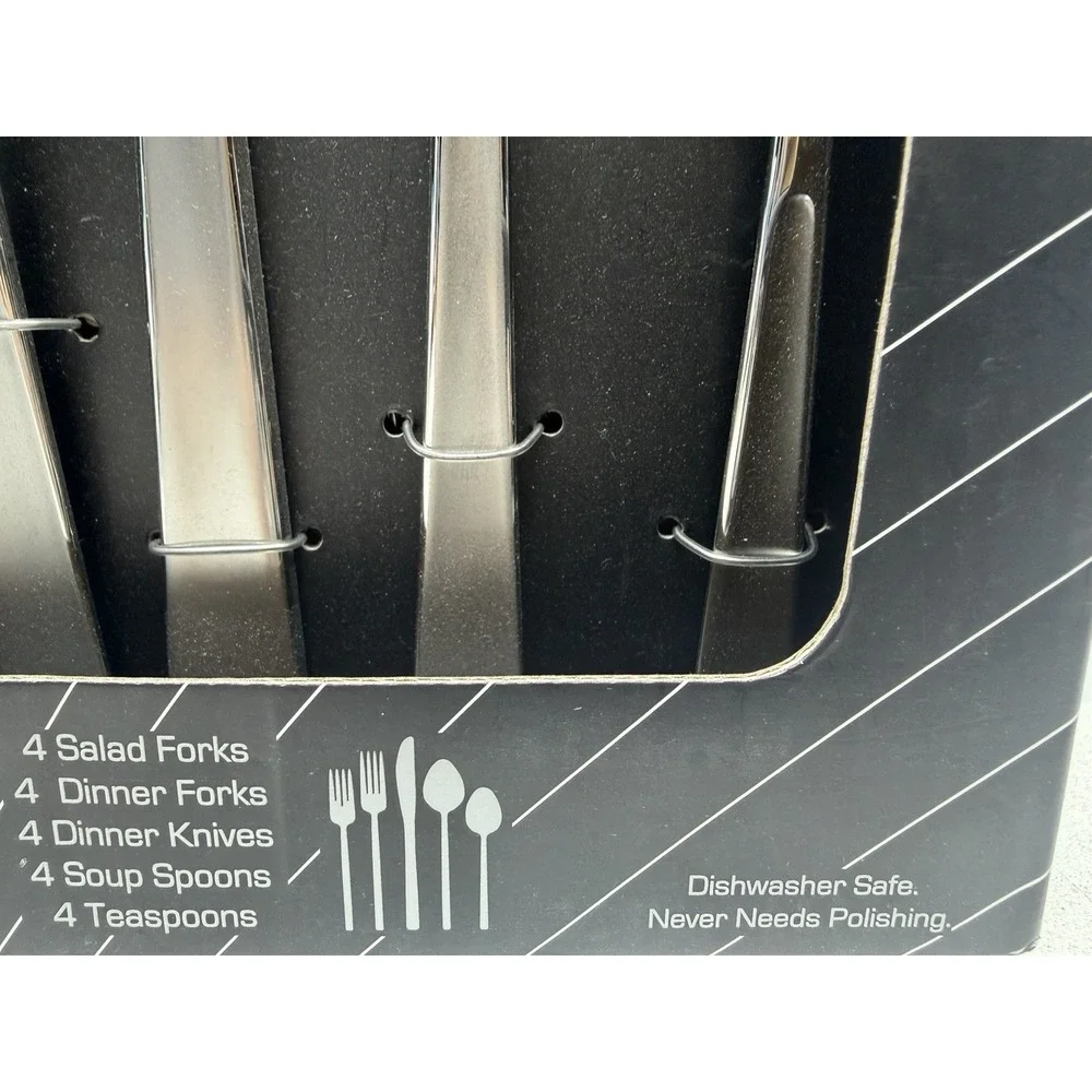 Rare Alessi 18/0  Stainless Modern Glossy Flatware‎ 20pc Set